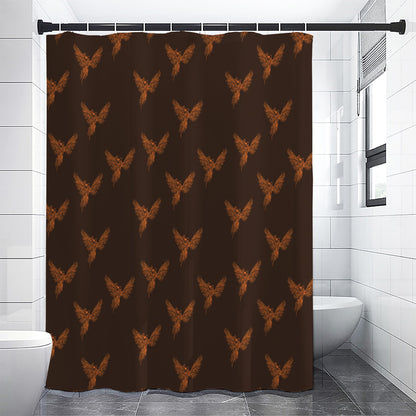 Asian Phoenix Pattern Print Shower Curtain