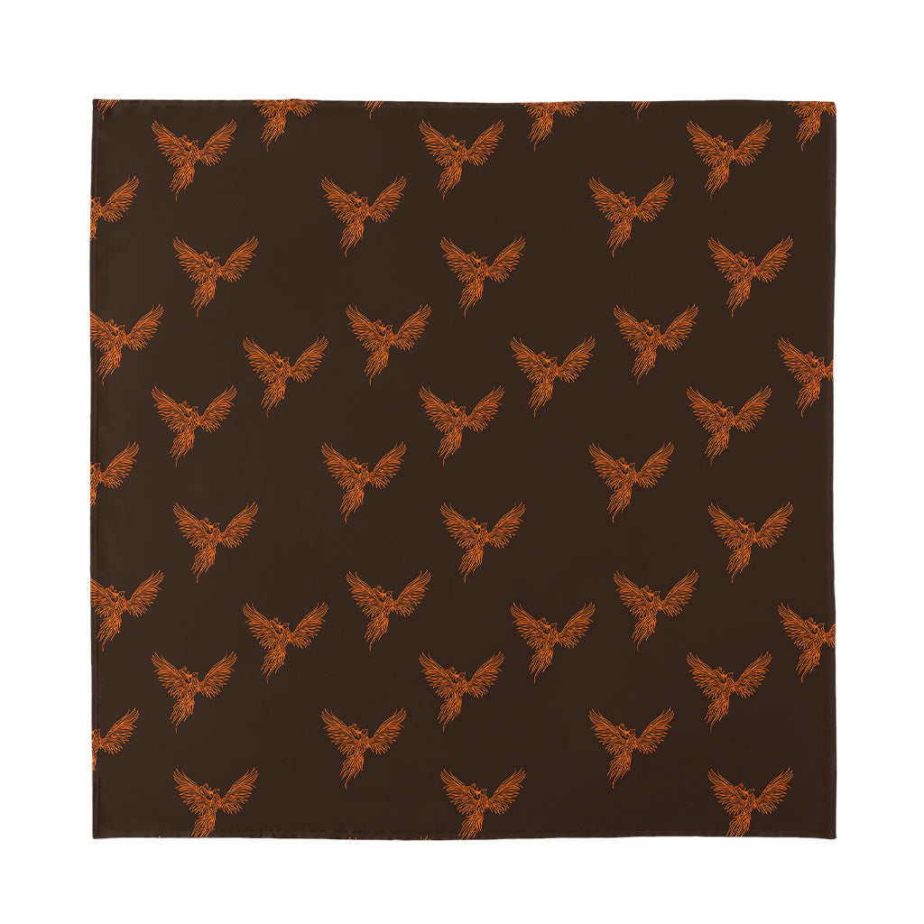 Asian Phoenix Pattern Print Silk Bandana