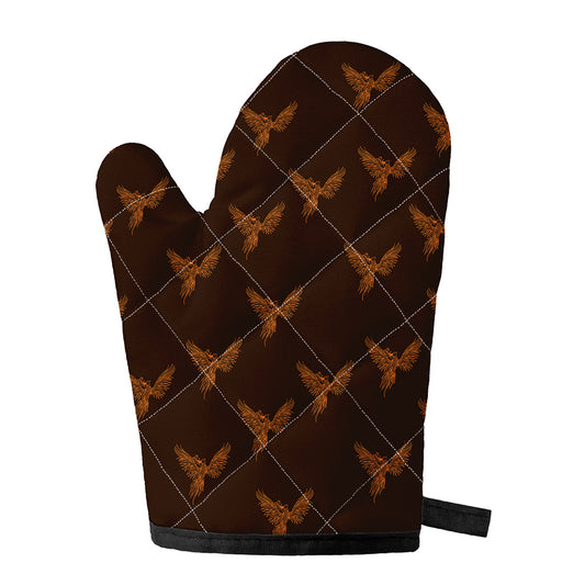 Asian Phoenix Pattern Print Single Oven Mitt