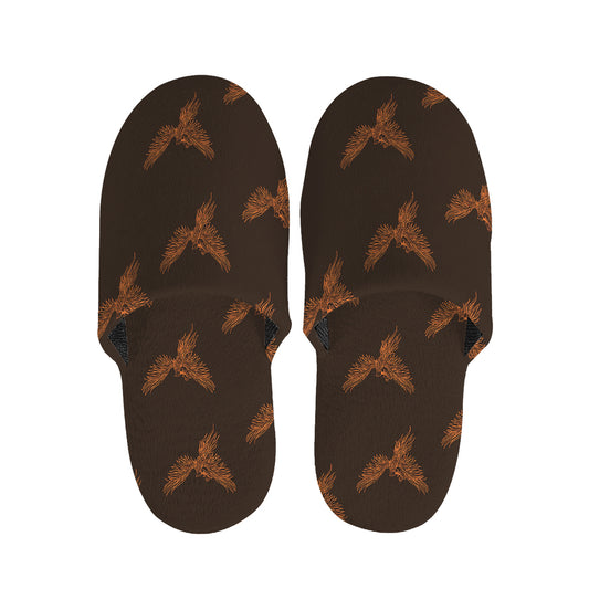 Asian Phoenix Pattern Print Slippers