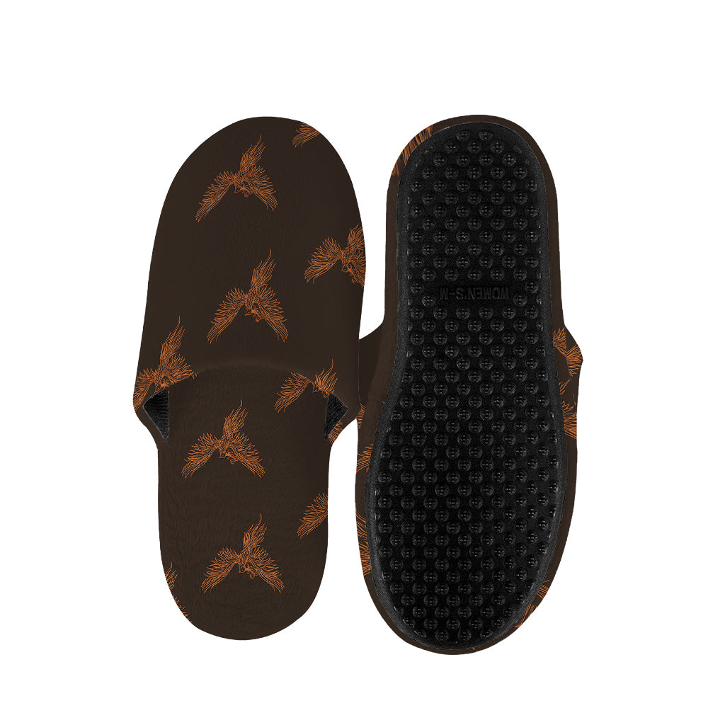 Asian Phoenix Pattern Print Slippers