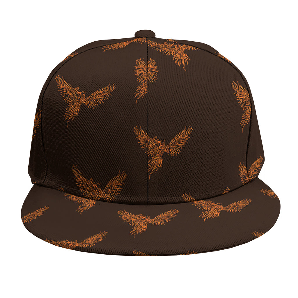 Asian Phoenix Pattern Print Snapback Cap