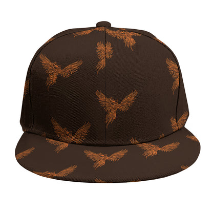 Asian Phoenix Pattern Print Snapback Cap