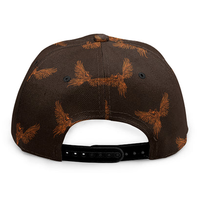 Asian Phoenix Pattern Print Snapback Cap