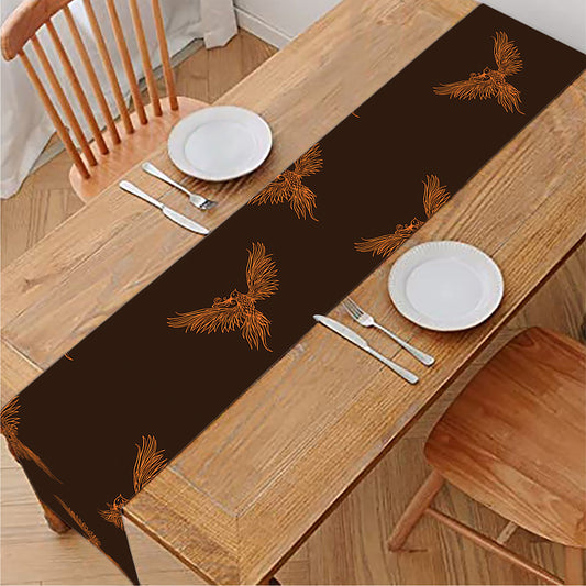 Asian Phoenix Pattern Print Table Runner