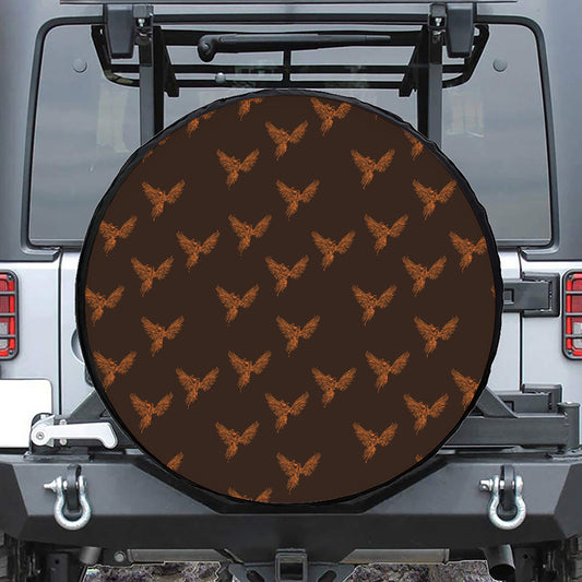 Asian Phoenix Pattern Print Tire Cover