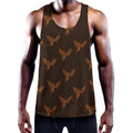 Asian Phoenix Pattern Print Men's Workout Tank Top