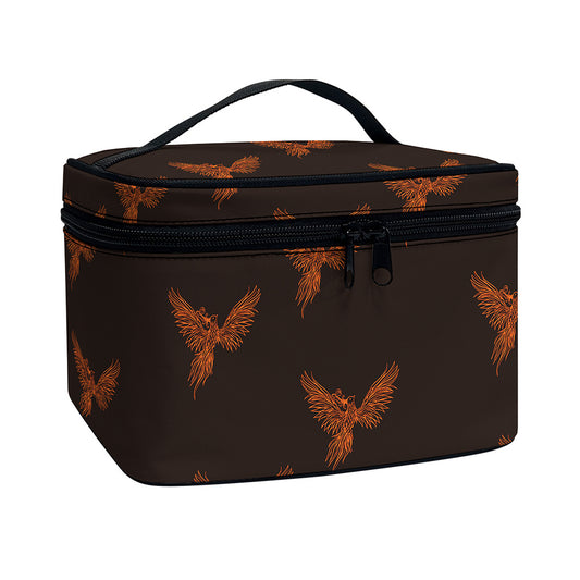 Asian Phoenix Pattern Print Travel Makeup Bag