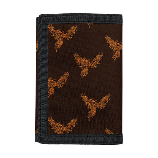 Asian Phoenix Pattern Print Trifold Wallet