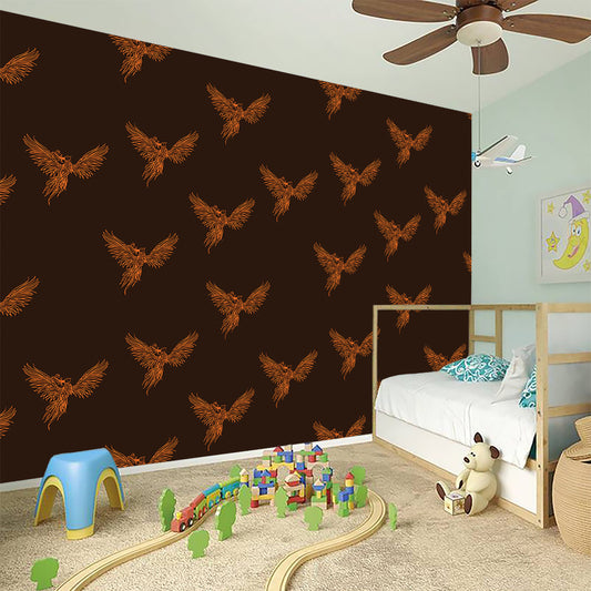 Asian Phoenix Pattern Print Wall Sticker