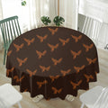Asian Phoenix Pattern Print Waterproof Round Tablecloth