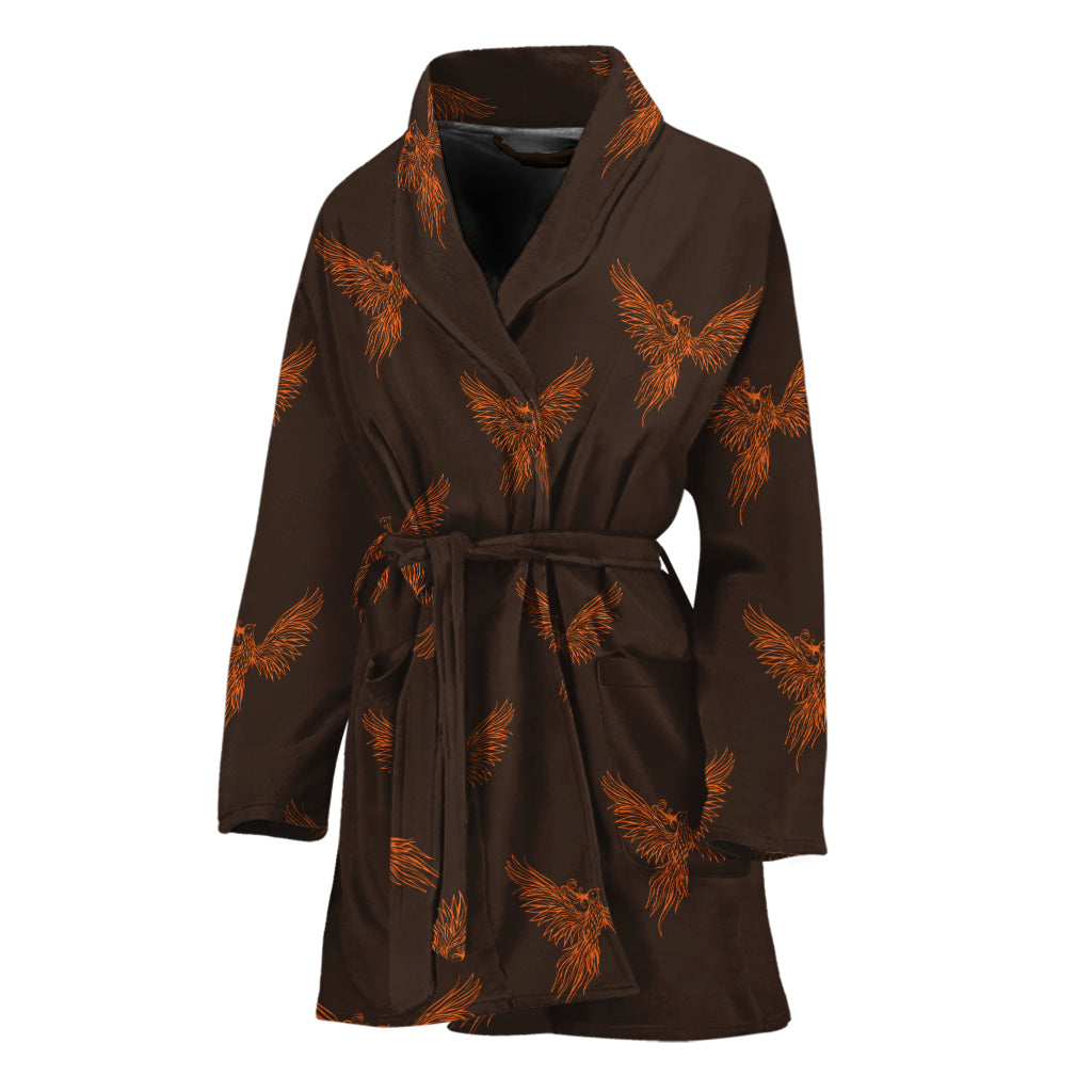 Asian Phoenix Pattern Print Women's Bathrobe