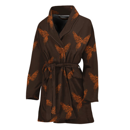 Asian Phoenix Pattern Print Women's Bathrobe