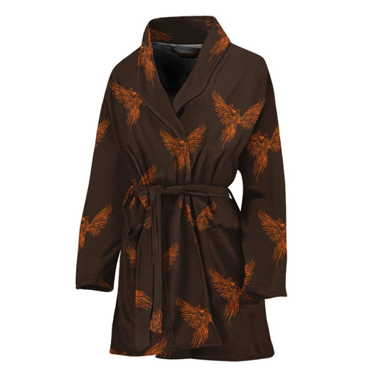 Asian Phoenix Pattern Print Women's Bathrobe
