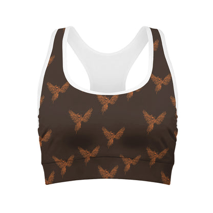 Asian Phoenix Pattern Print Women's Sports Bra