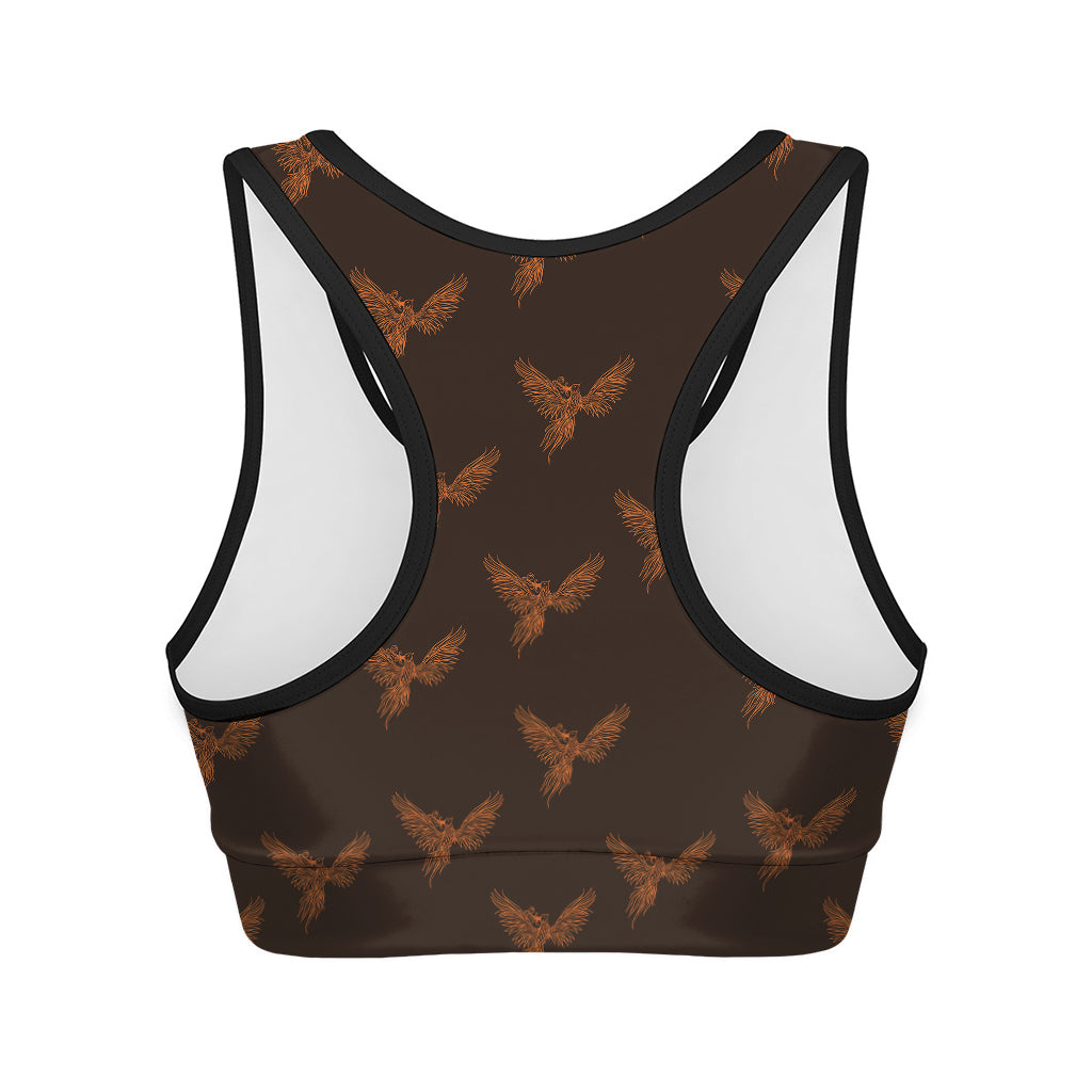 Asian Phoenix Pattern Print Women's Sports Bra