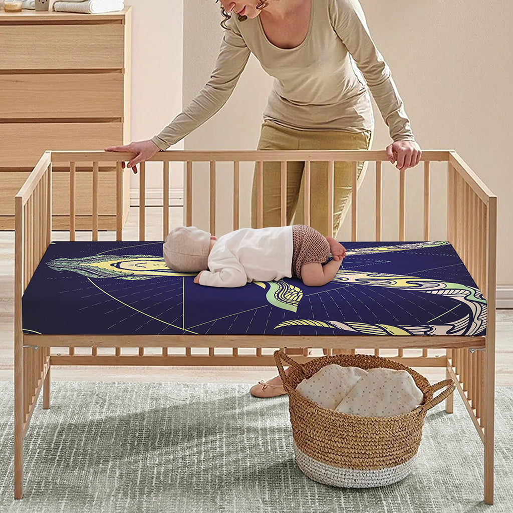 Astrological Capricorn Sign Print Baby Crib Sheet