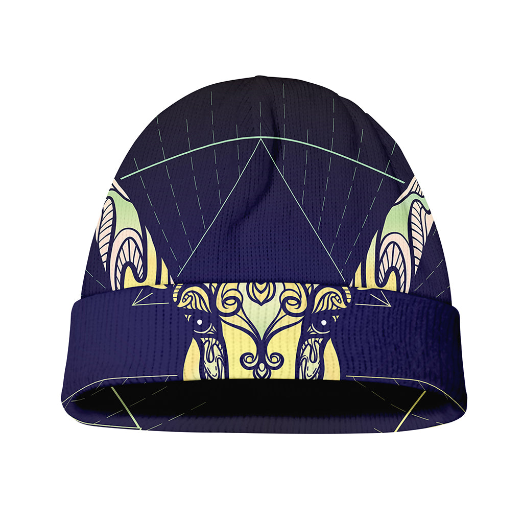 Astrological Capricorn Sign Print Beanie