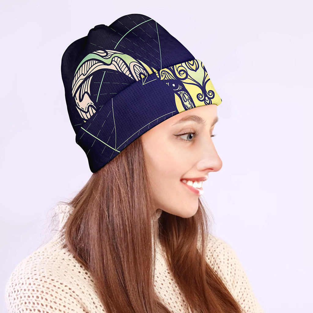 Astrological Capricorn Sign Print Beanie