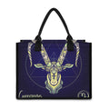 Astrological Capricorn Sign Print Canvas Tote Bag