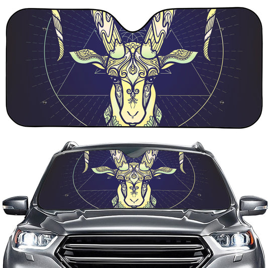 Astrological Capricorn Sign Print Car Windshield Sun Shade