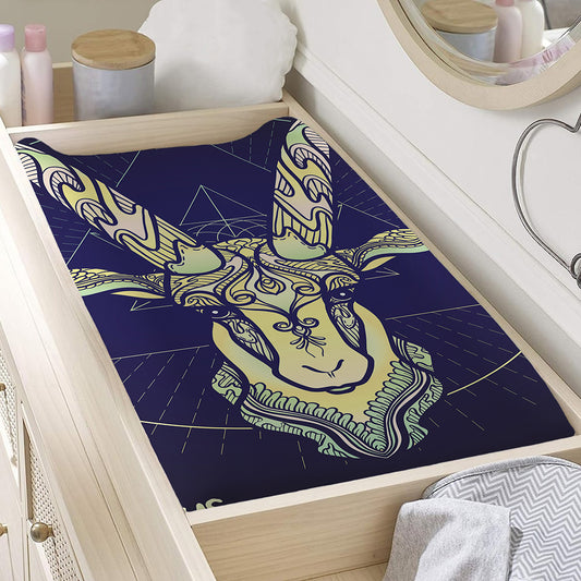 Astrological Capricorn Sign Print Changing Pad Cover