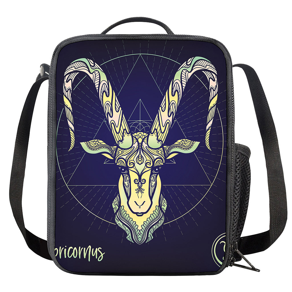 Astrological Capricorn Sign Print Crossbody Lunch Bag