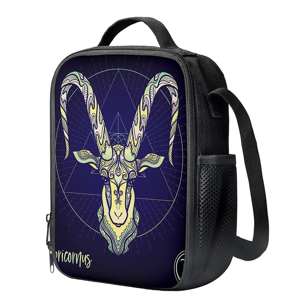 Astrological Capricorn Sign Print Crossbody Lunch Bag