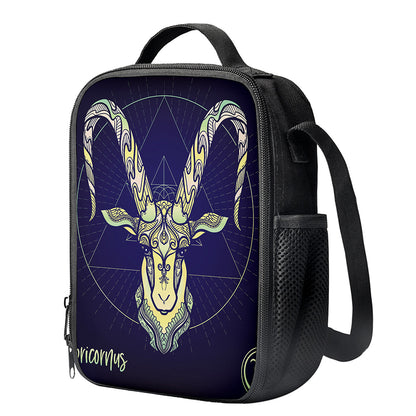 Astrological Capricorn Sign Print Crossbody Lunch Bag