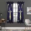 Astrological Capricorn Sign Print Grommet Curtain Panels