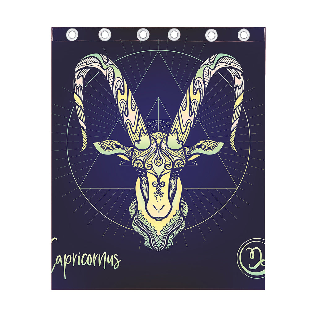 Astrological Capricorn Sign Print Curtain
