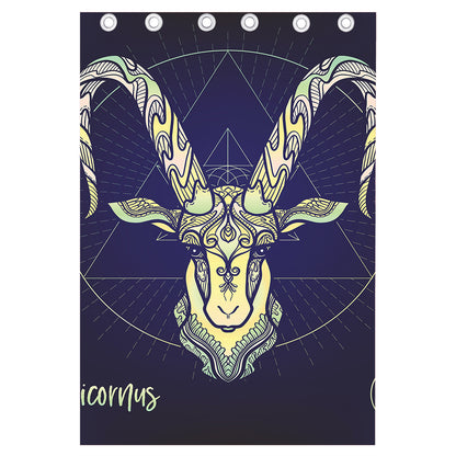 Astrological Capricorn Sign Print Curtain