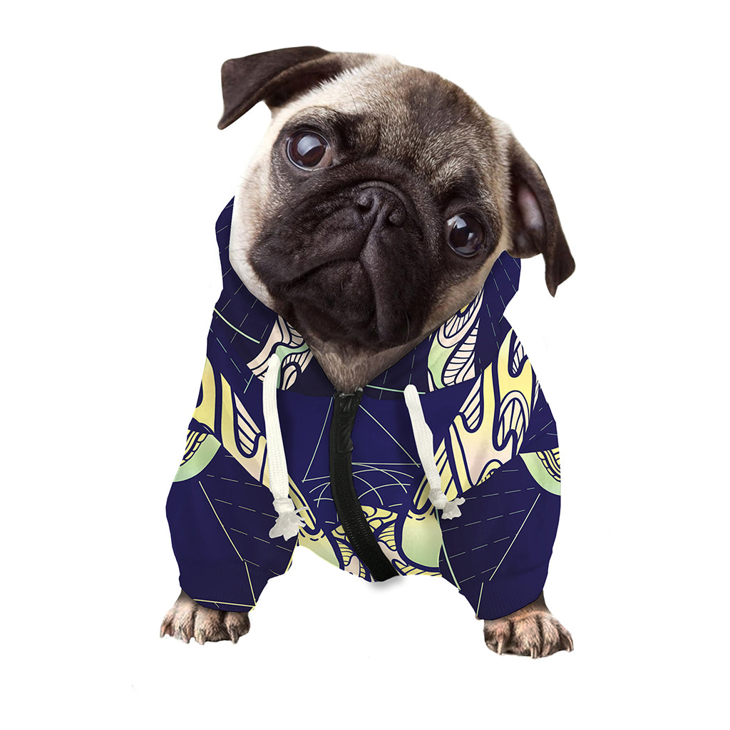 Astrological Capricorn Sign Print Dog Zip Up Hoodie