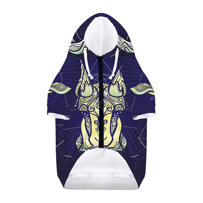 Astrological Capricorn Sign Print Dog Zip Up Hoodie