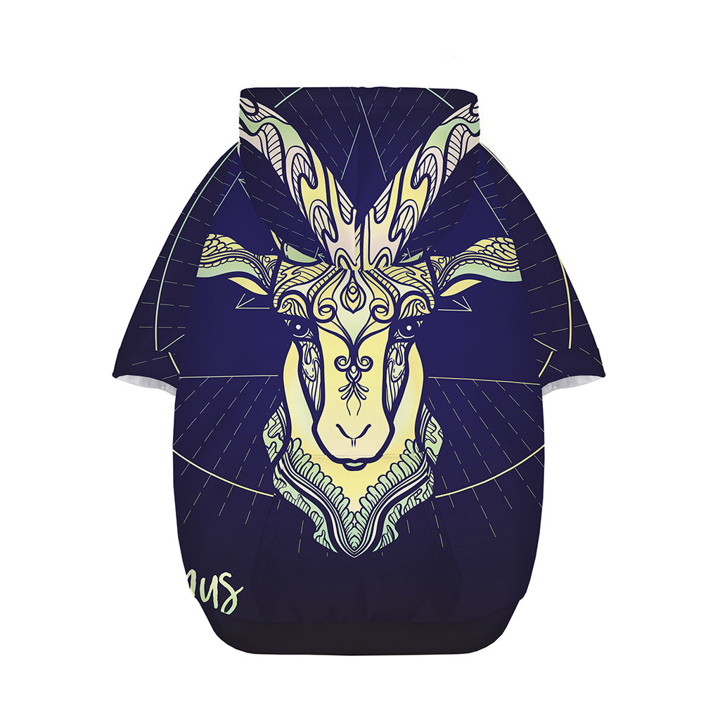Astrological Capricorn Sign Print Dog Zip Up Hoodie