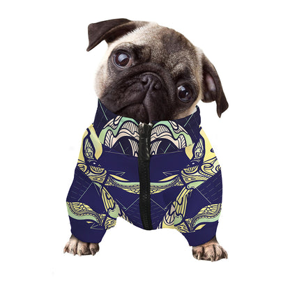 Astrological Capricorn Sign Print Dog Zip Up Jacket