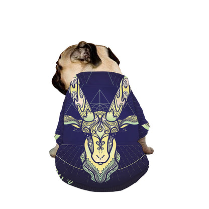 Astrological Capricorn Sign Print Dog Zip Up Jacket