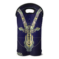 Astrological Capricorn Sign Print Double Neoprene Wine Tote
