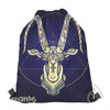 Astrological Capricorn Sign Print Drawstring Bag