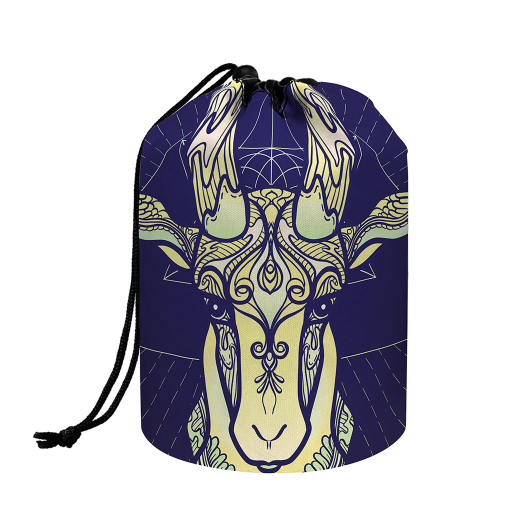 Astrological Capricorn Sign Print Drawstring Makeup Bag