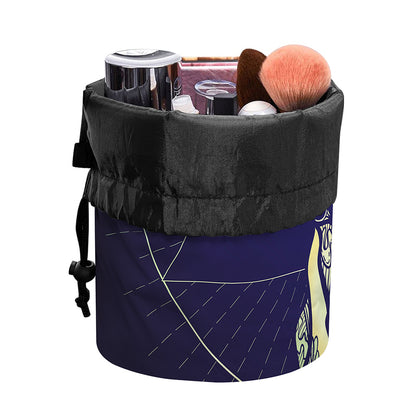 Astrological Capricorn Sign Print Drawstring Makeup Bag