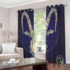 Astrological Capricorn Sign Print Extra Wide Grommet Curtains