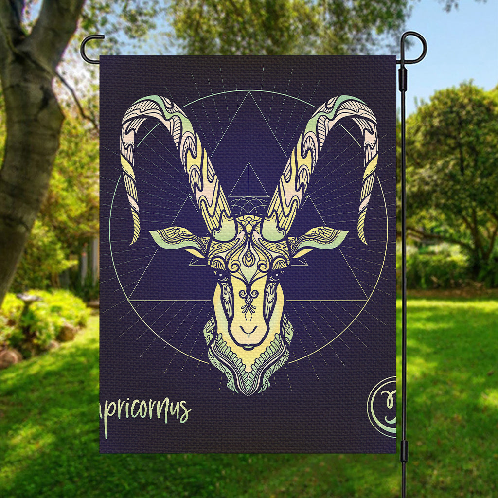 Astrological Capricorn Sign Print Garden Flag