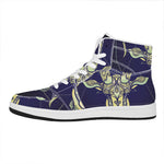 Astrological Capricorn Sign Print High Top Leather Sneakers