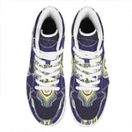 Astrological Capricorn Sign Print High Top Leather Sneakers