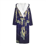 Astrological Capricorn Sign Print Hooded Bathrobe