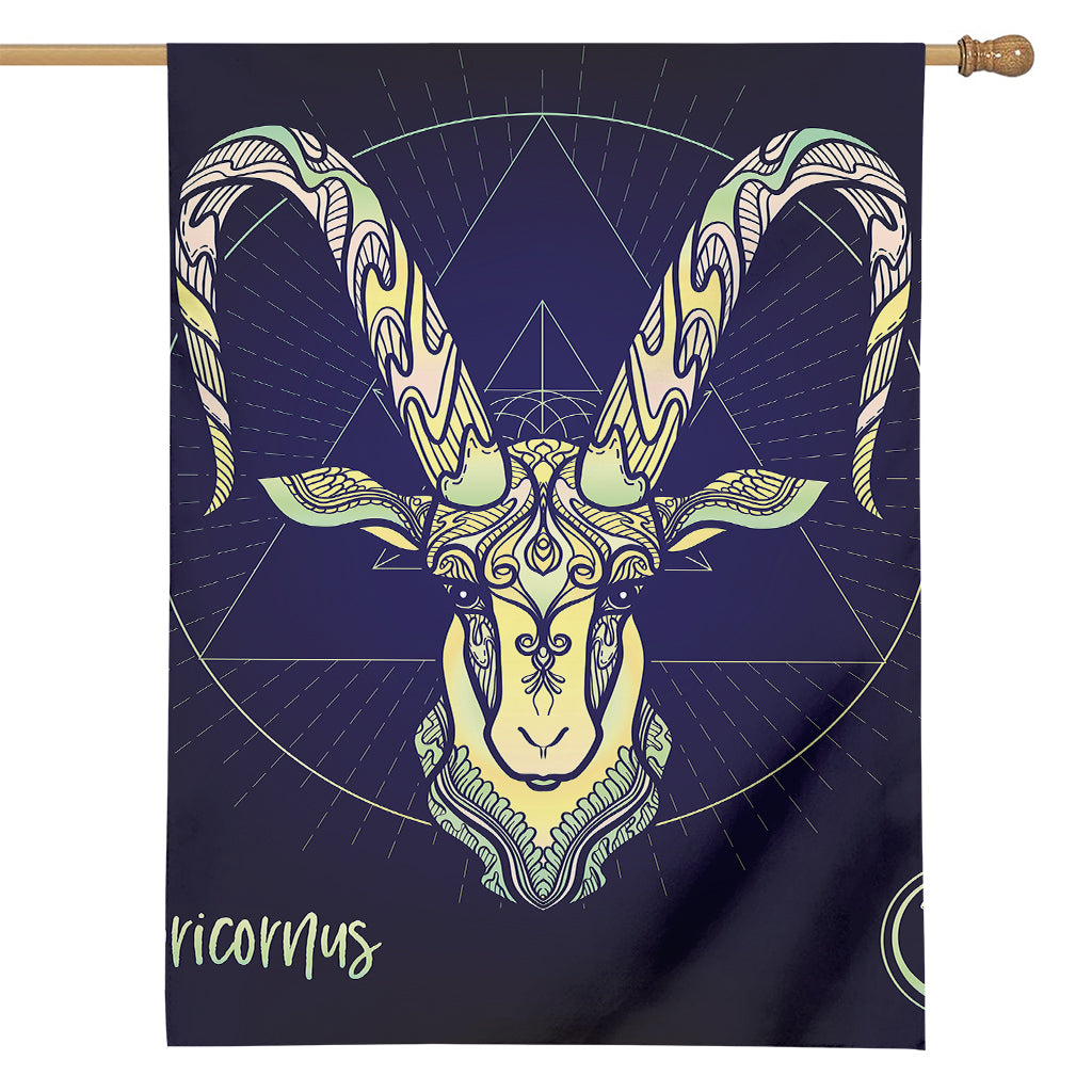 Astrological Capricorn Sign Print House Flag