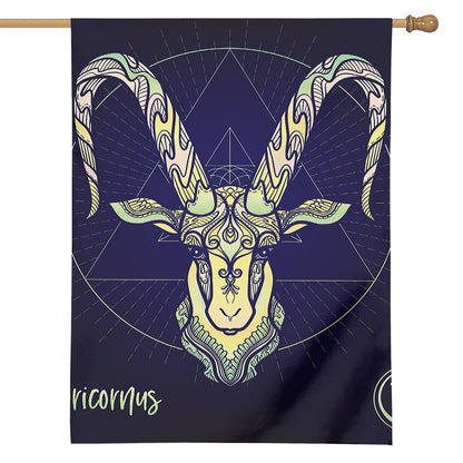 Astrological Capricorn Sign Print House Flag