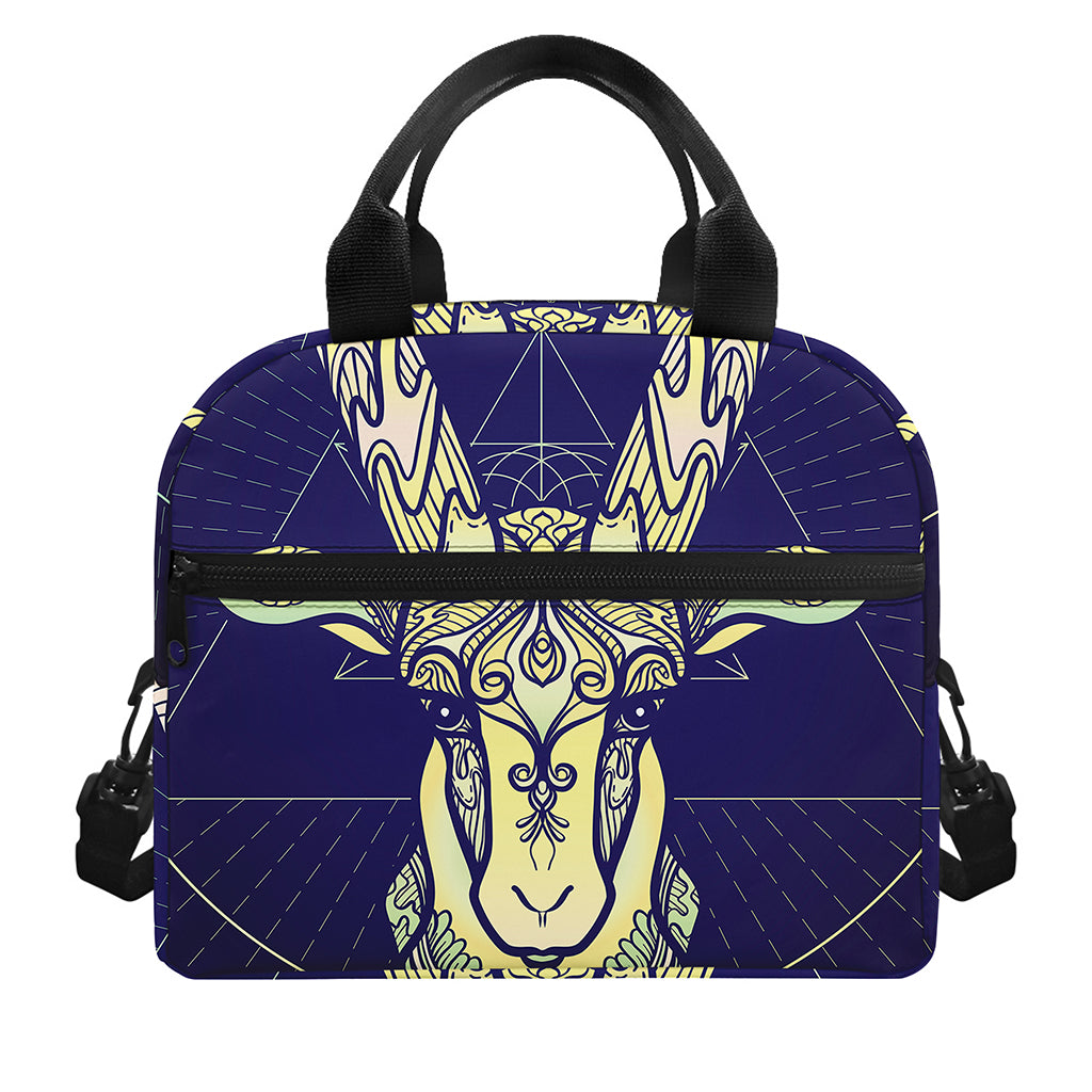 Astrological Capricorn Sign Print Insulated Lunch Bag