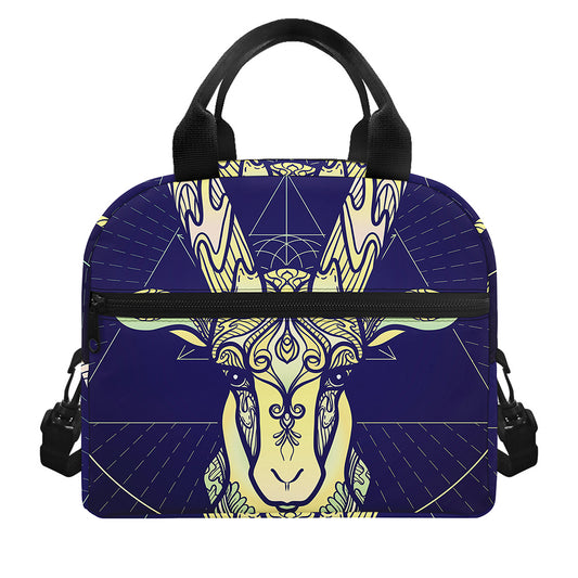 Astrological Capricorn Sign Print Insulated Lunch Bag